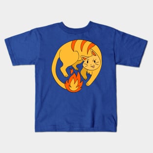 Fire Cat Kids T-Shirt